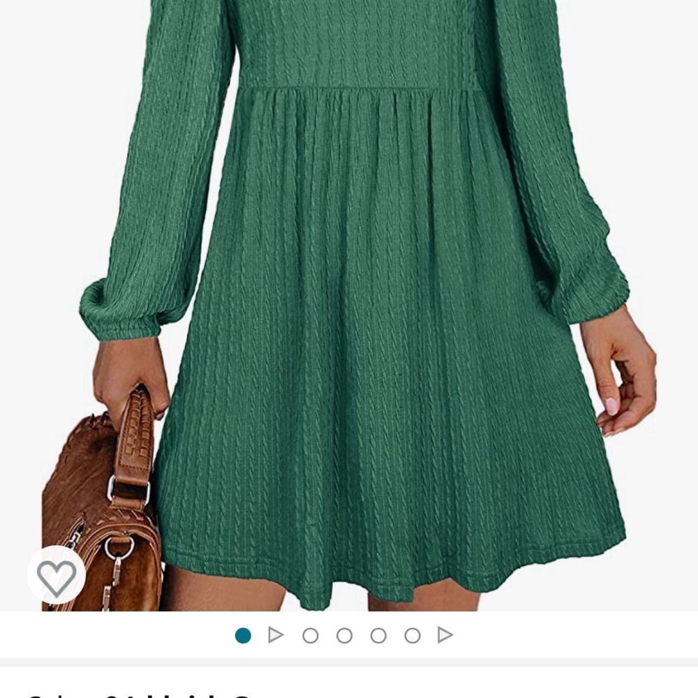 WINTER GREEN DRESS - Picture 3 of 5